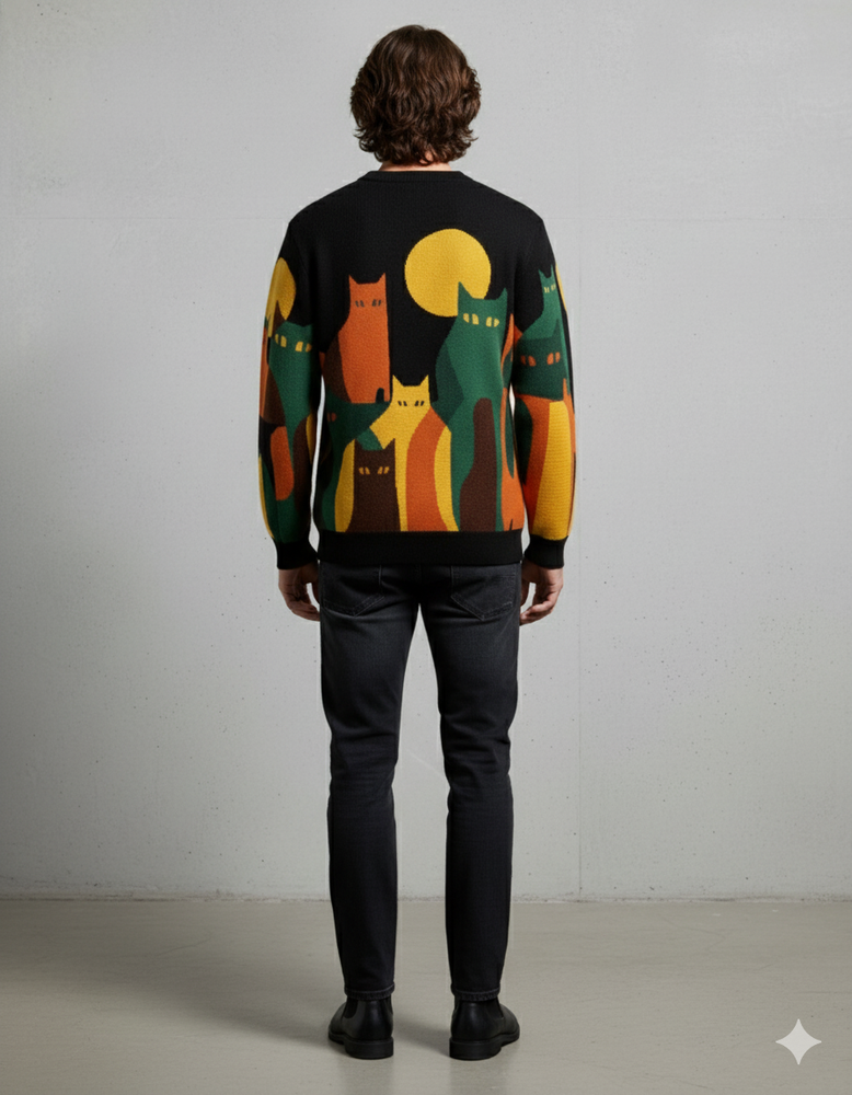 Moderner Herrenpullover mit Print | Lässig & Stylisch | Herbst/Winter