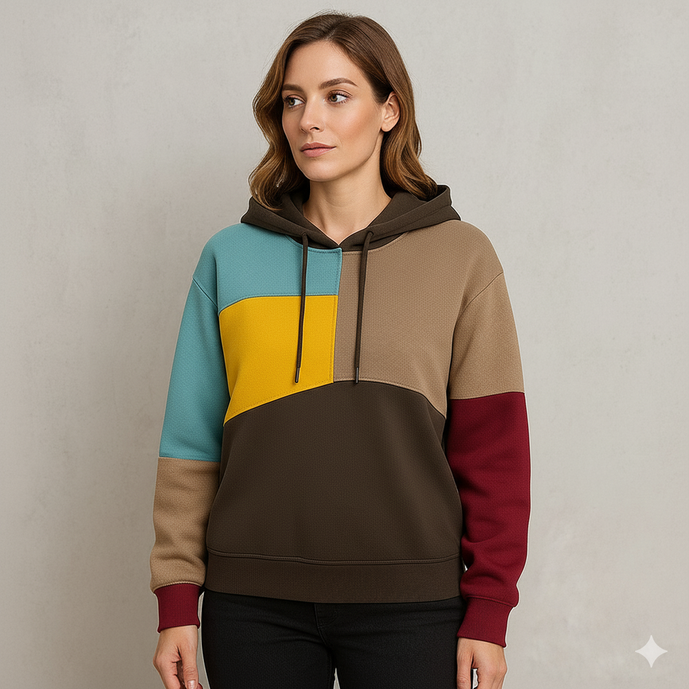 Damen Hoodie mit Colorblock Design | Lässig & Bequem