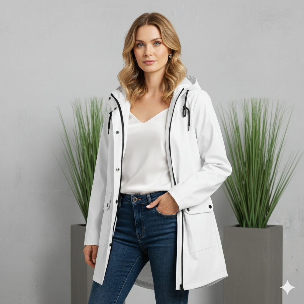 Damen Regenjacke mit Kapuze | Leicht & Wasserdicht | Übergang