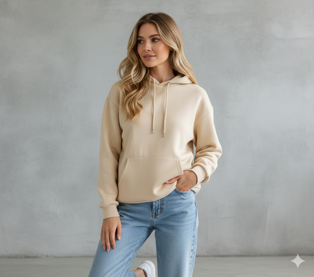 Lässiger Damen Hoodie mit Rückendruck