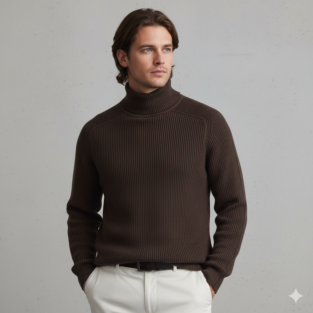 Herren Strickpullover mit Rollkragen | Warm & Elegant | Winter