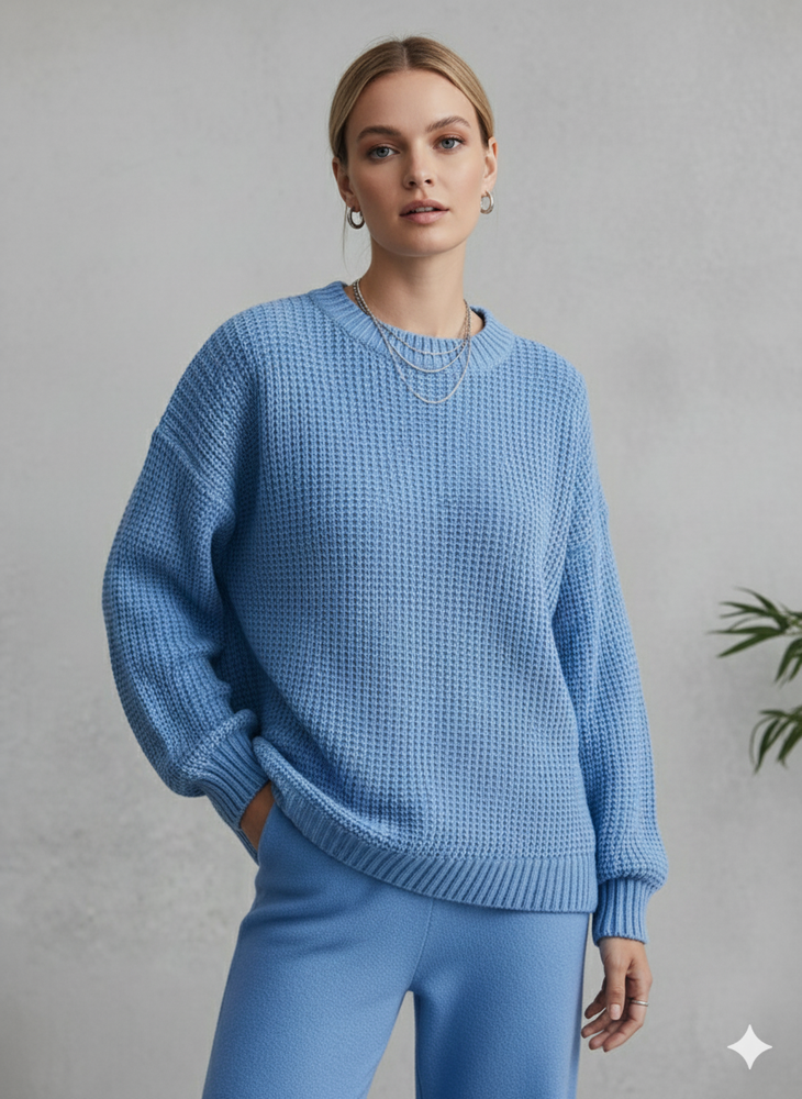 Locker gestrickter Damenpullover | Oversize & Freizeit