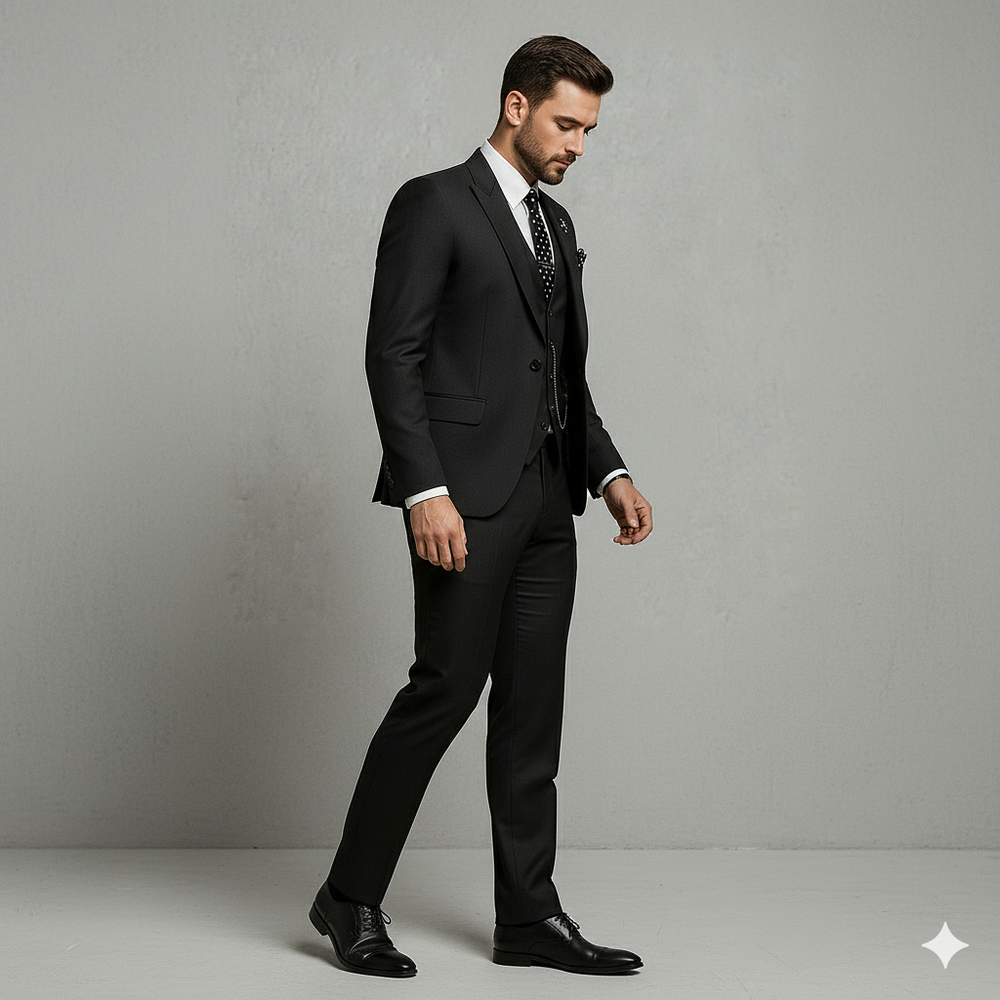 Herren 3-teiliger Anzug Slim Fit | Business Hochzeit Smoking