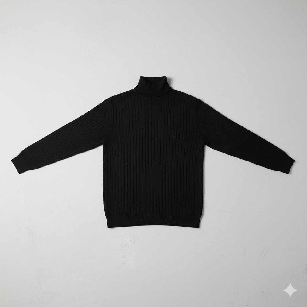 Feiner Herren Strickpullover mit Rollkragen