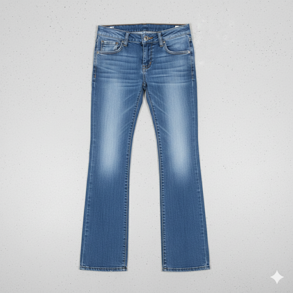 Damen Schlagjeans Low Rise | Retro Fit & Bequem