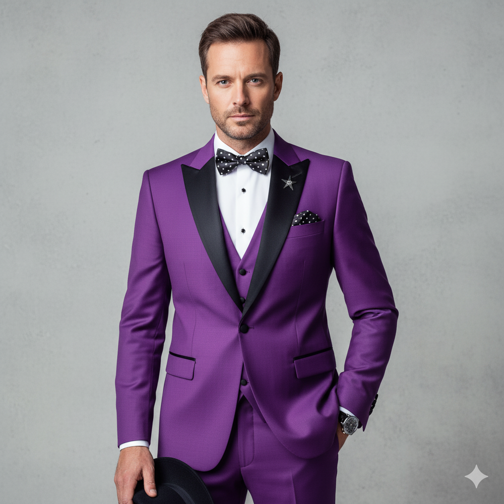 Herren 3-teiliger Anzug Slim Fit | Business Hochzeit Smoking