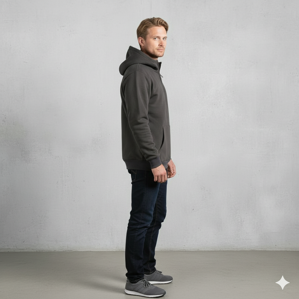 Herren Hoodie mit Reißverschluss | Warm & Bequem | Winter