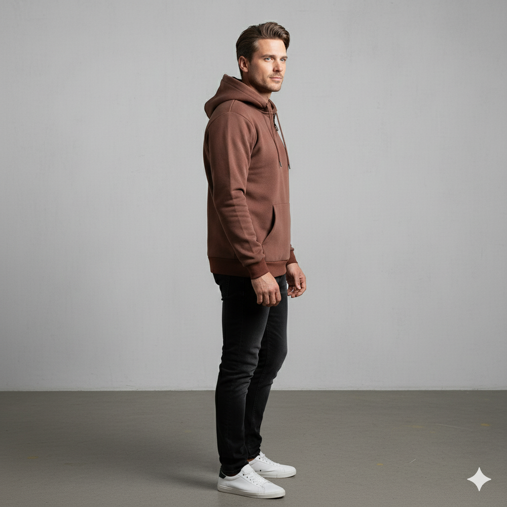 Herren Hoodie mit Reißverschluss | Warm & Bequem | Winter