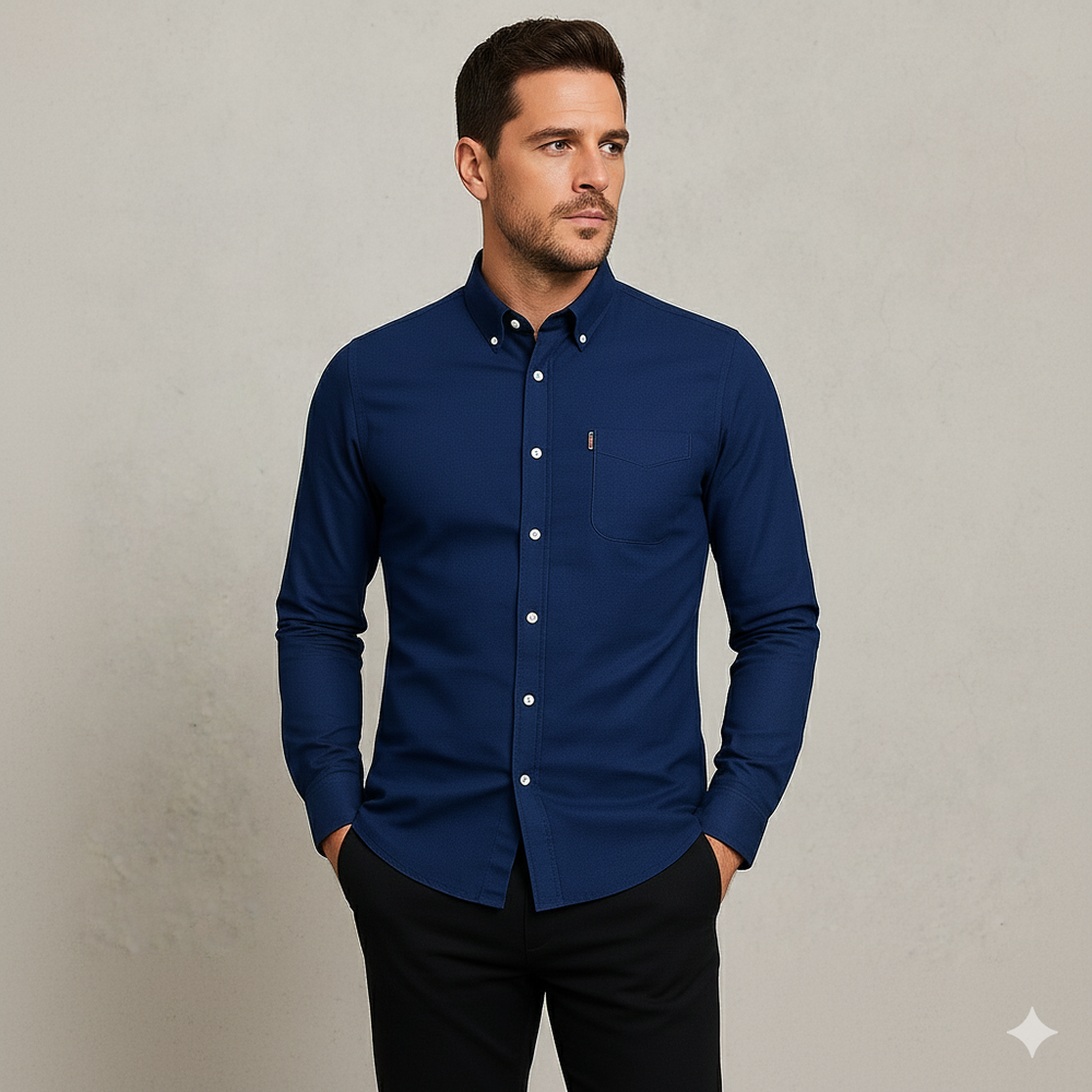 Herren Slim Fit Businesshemd | Atmungsaktiv & Herbst