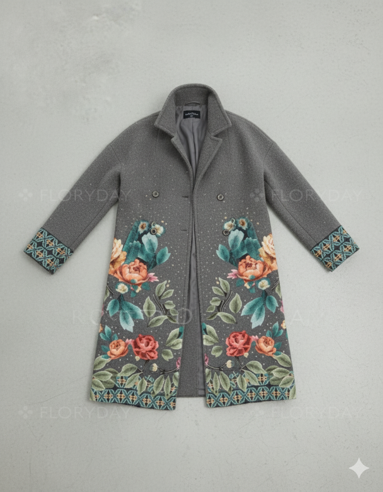 Damen Wollmantel mit Karomuster | Oversize & Warm | Winter