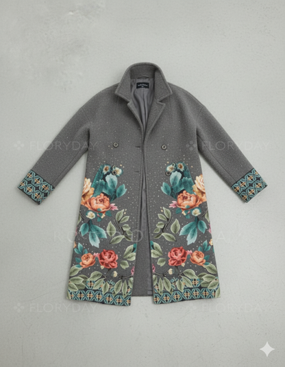Damen Wollmantel mit Karomuster | Oversize & Warm | Winter