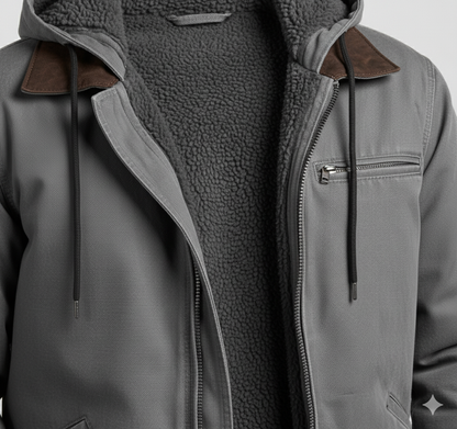 Warme Herren Kapuzenjacke mit Fleecefutter | Herbst Winter