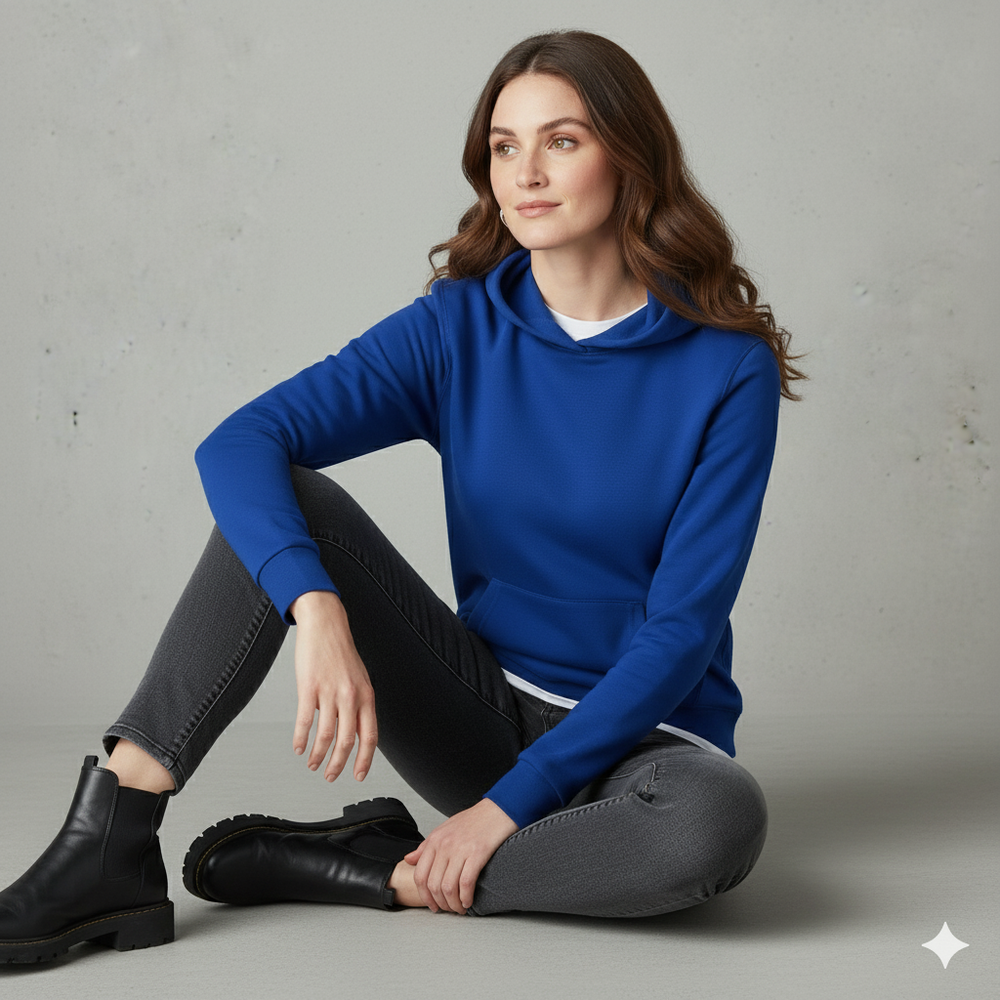 Lässiger Damen Hoodie mit Rückendruck