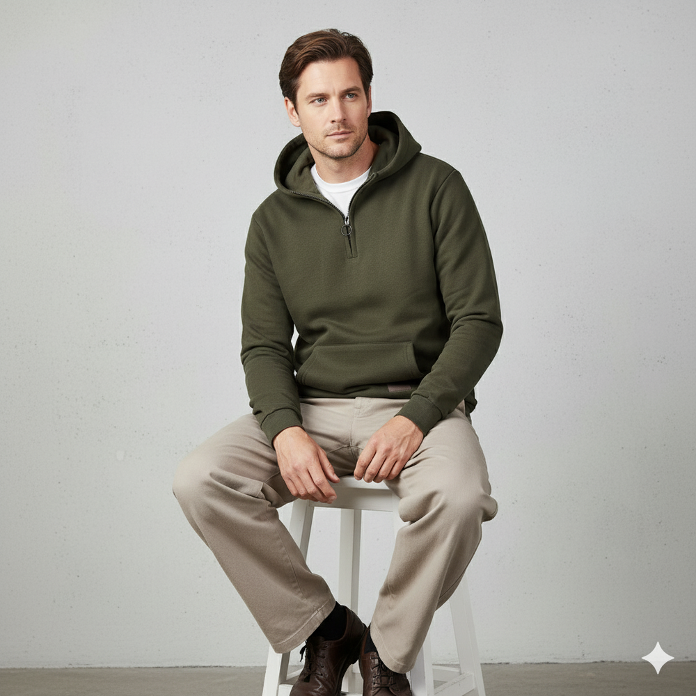 Herren Hoodie mit Reißverschluss | Warm & Bequem | Winter