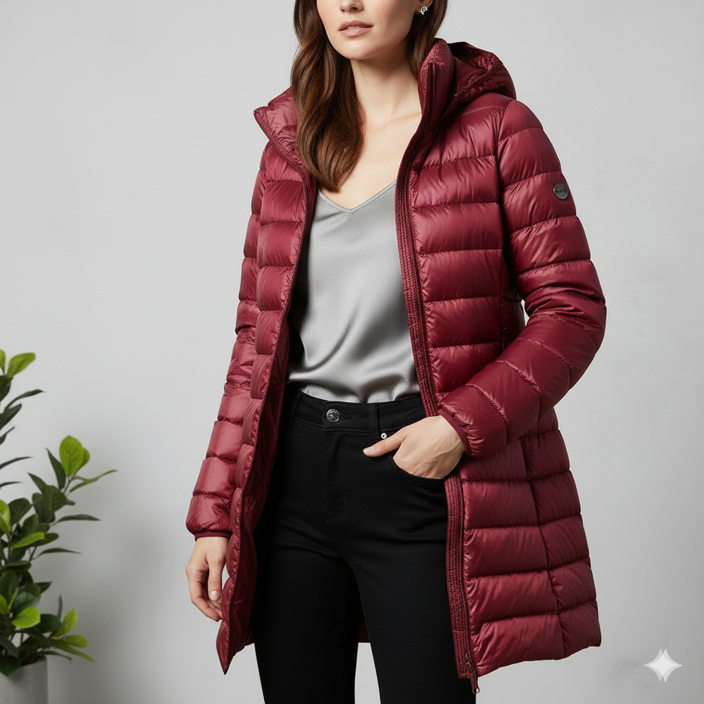 Damen Daunenjacke mit Kapuze | Leicht & Warm | Winter