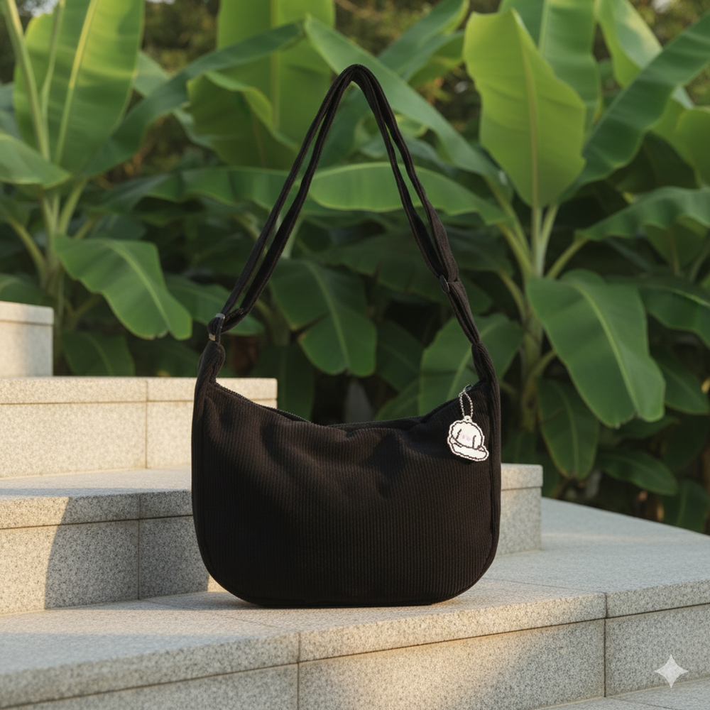 Lässige Damen Umhängetasche aus Cord | Leicht & Bequem