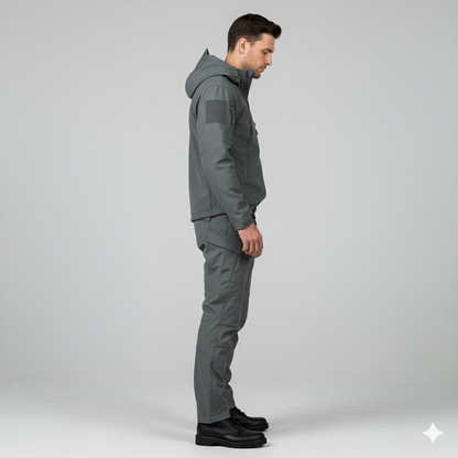 Herren Outdoor Taktikanzug mit Kapuze | Wasserabweisend & Winter