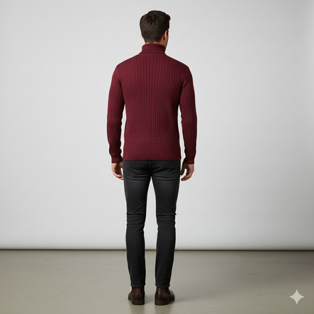 Feiner Herren Strickpullover mit Rollkragen