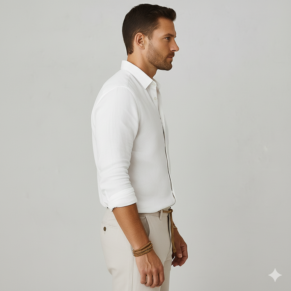 Herren Leinenhemd | Atmungsaktiv & Lässig für Herbst & Freizeit