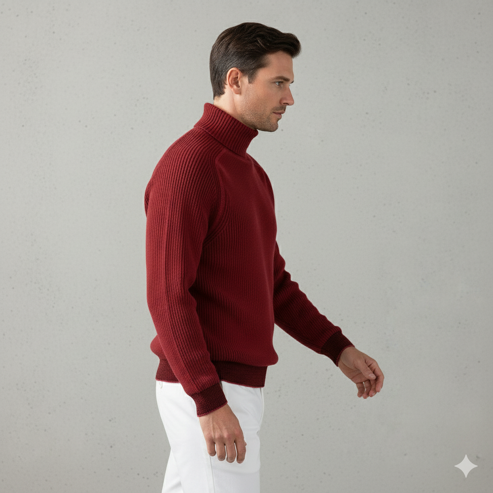 Herren Strickpullover mit Rollkragen | Warm & Elegant | Winter
