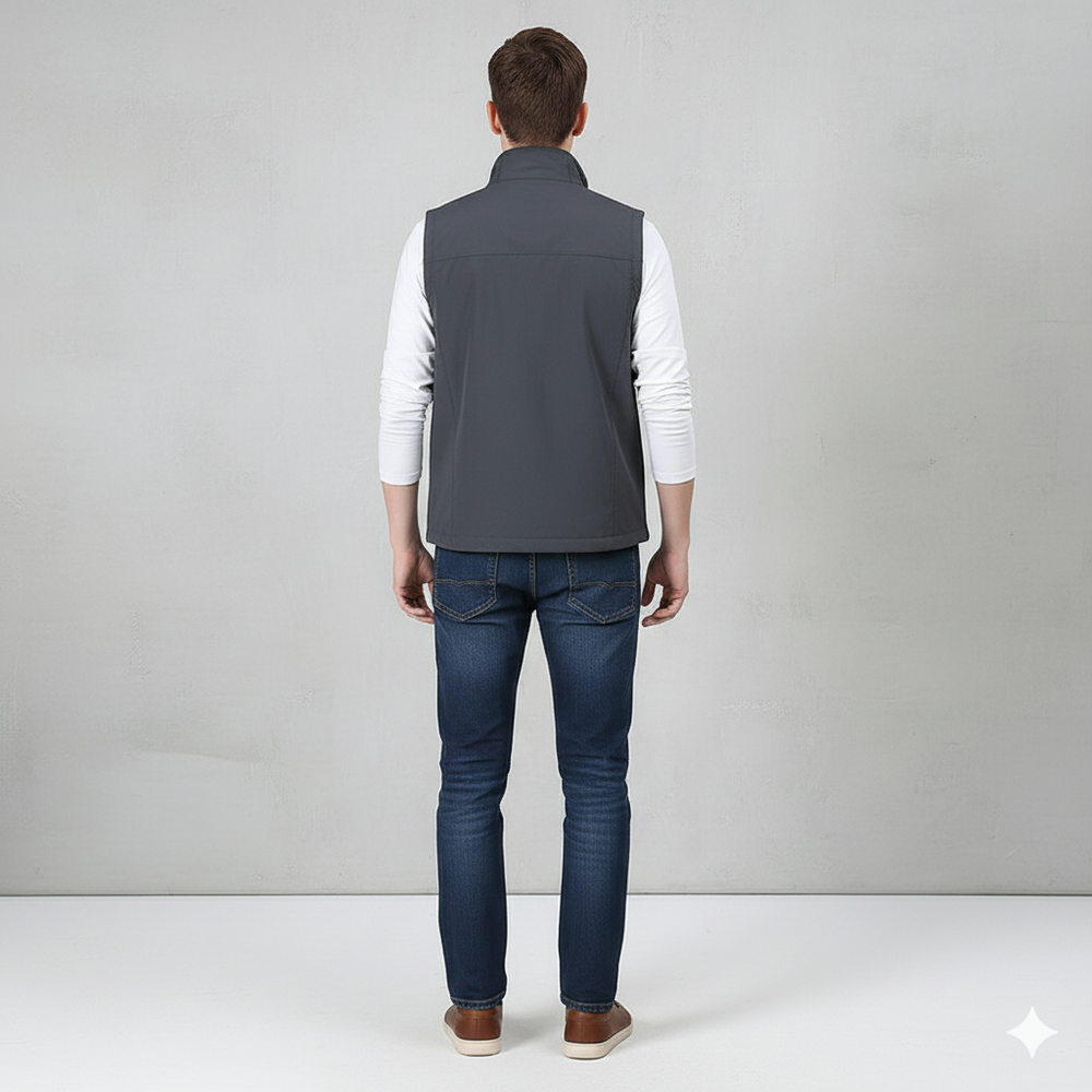 Herren Freizeitweste mit Reißverschluss | Leicht & Atmungsaktiv | Herbst