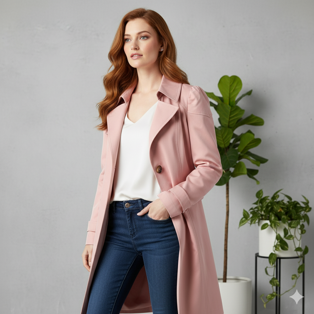 Damen Trenchcoat mit schmalem Schnitt | Mittellang & Elegant