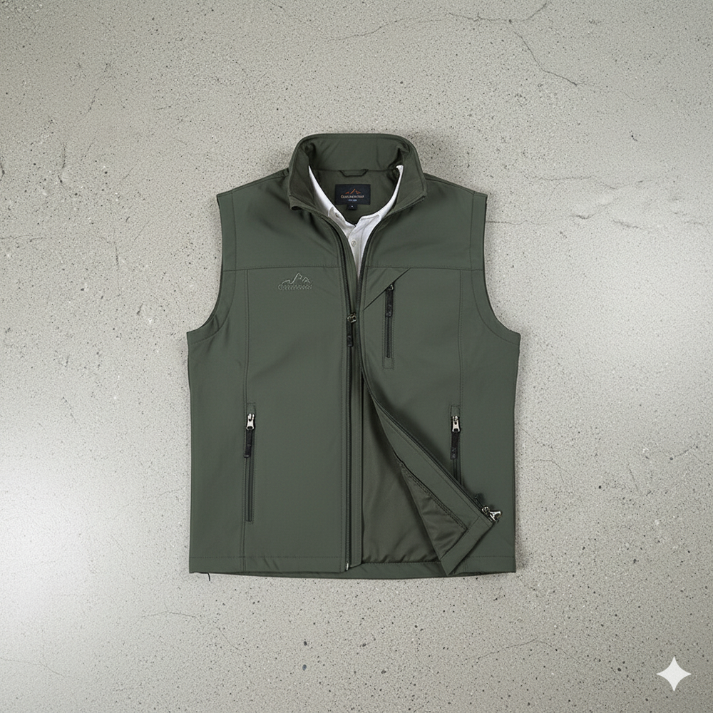 Herren Freizeitweste mit Reißverschluss | Leicht & Atmungsaktiv | Herbst