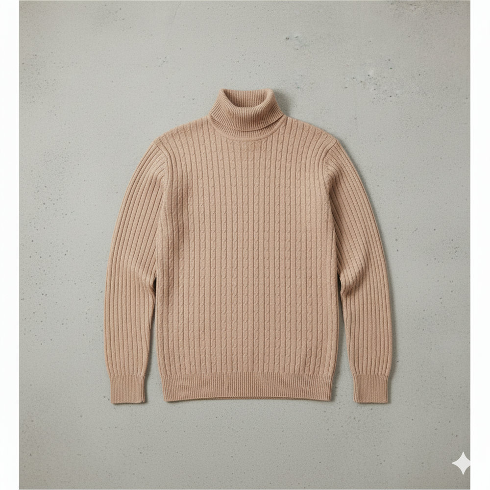 Feiner Herren Strickpullover mit Rollkragen