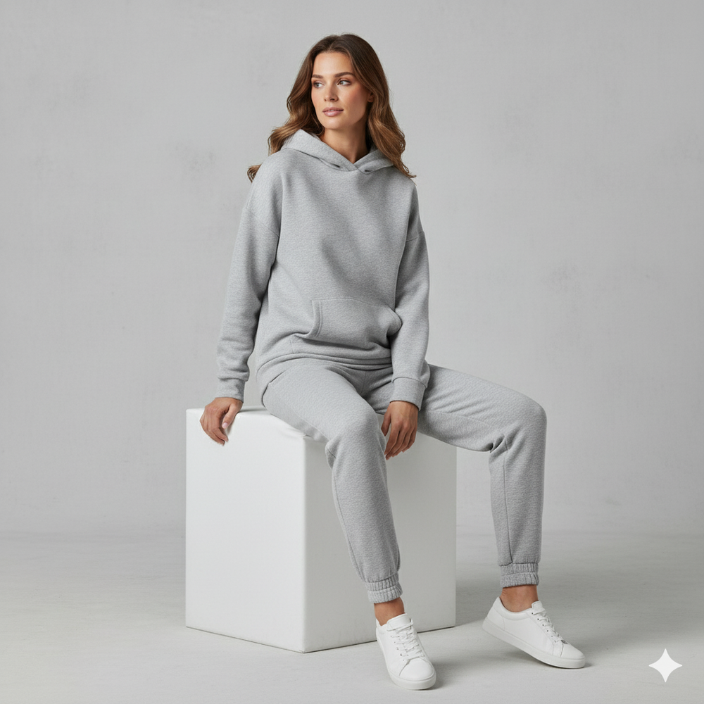 Warmer Damen Hoodie Zweiteiler | Bequem für Herbst & Winter