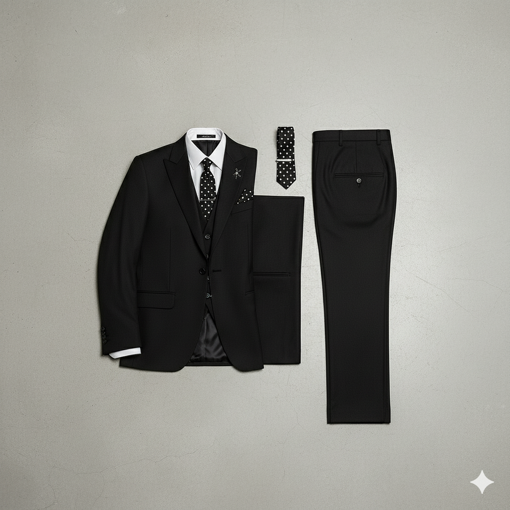 Herren 3-teiliger Anzug Slim Fit | Business Hochzeit Smoking