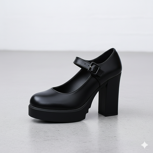 Damen Mary Jane Pumps | Klassisch mit Blockabsatz & Riemen