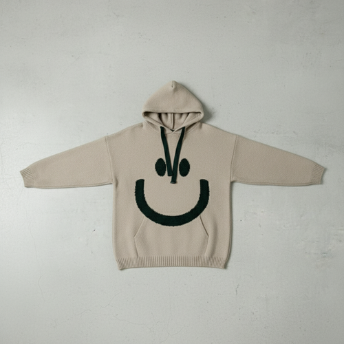 Damen Hoodie mit Smiley Print