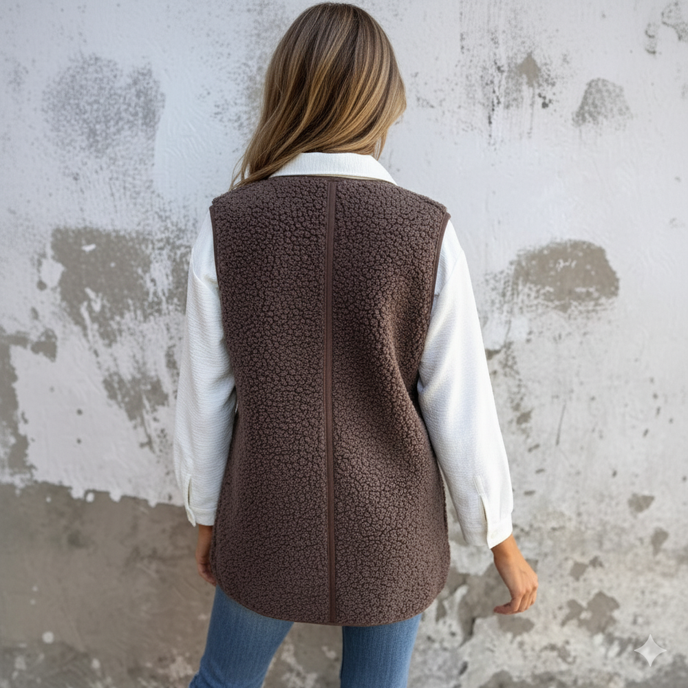 Kuschelige Damenweste mit Knöpfen | Warm für Herbst/Winter