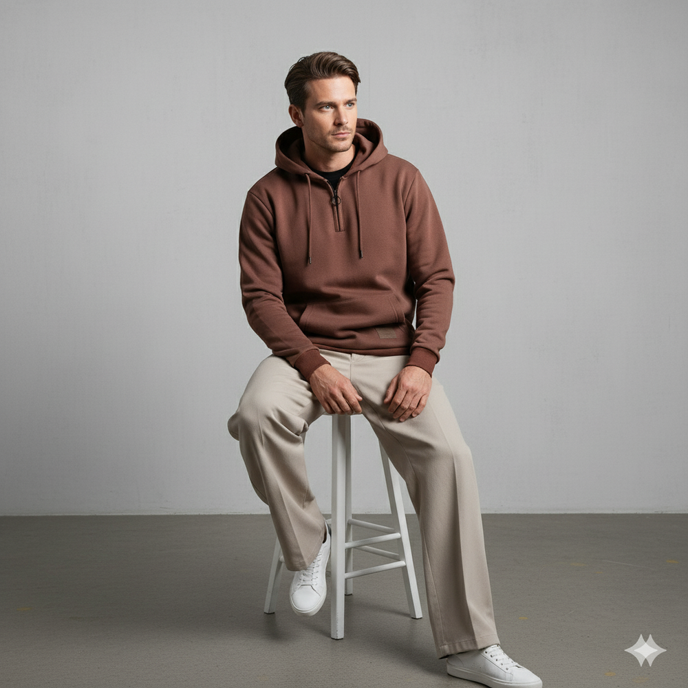 Herren Hoodie mit Reißverschluss | Warm & Bequem | Winter