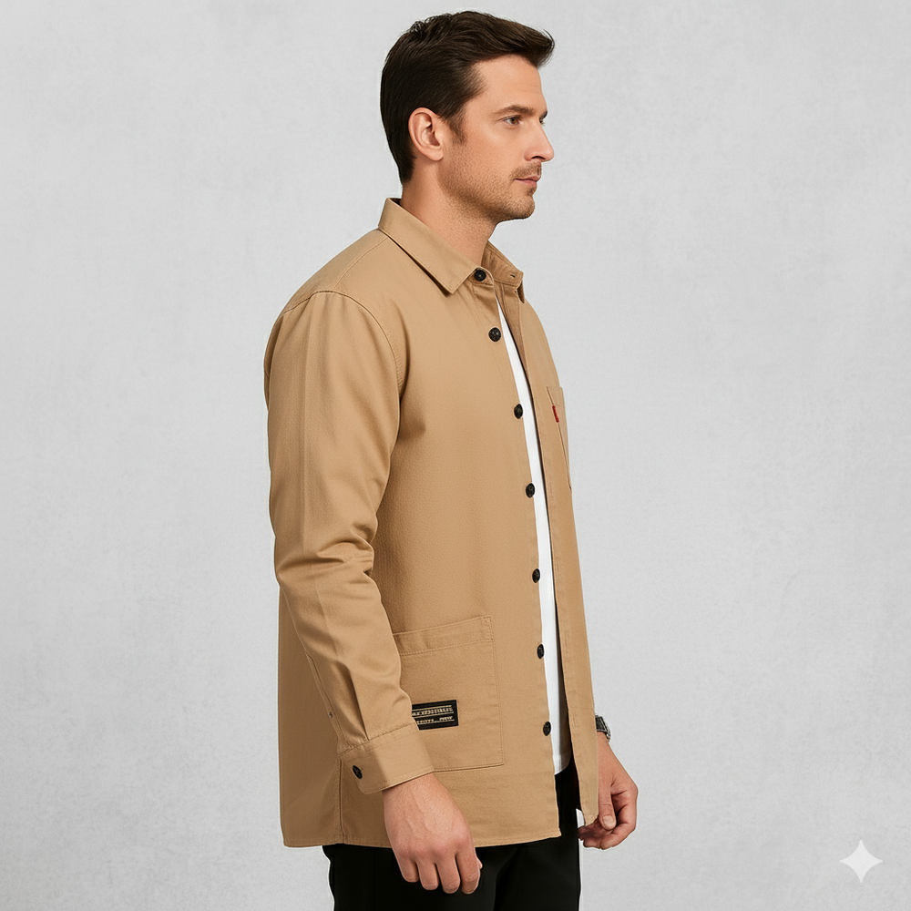 Herren Freizeithemd langarm | Modern mit Brusttasche