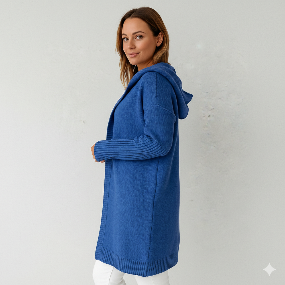 Damen Strickjacke mit Kapuze | Lässig & Übergang