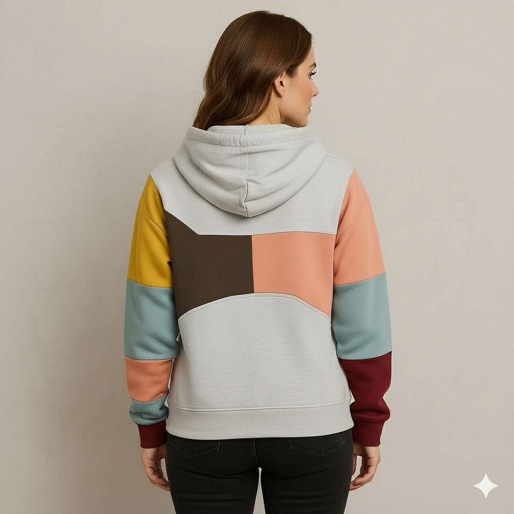 Damen Hoodie mit Colorblock Design | Lässig & Bequem