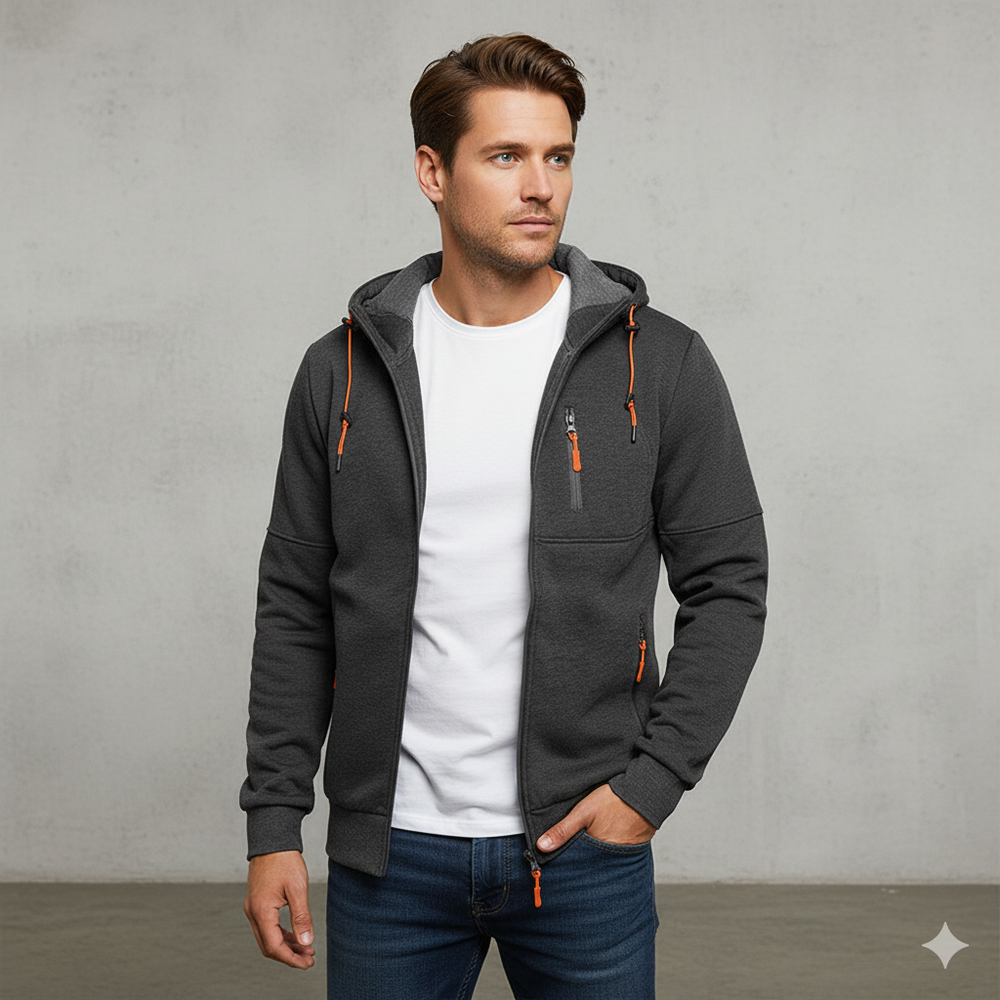 Fleecejacke für Herren mit Kapuze | Warm & Bequem | Herbst