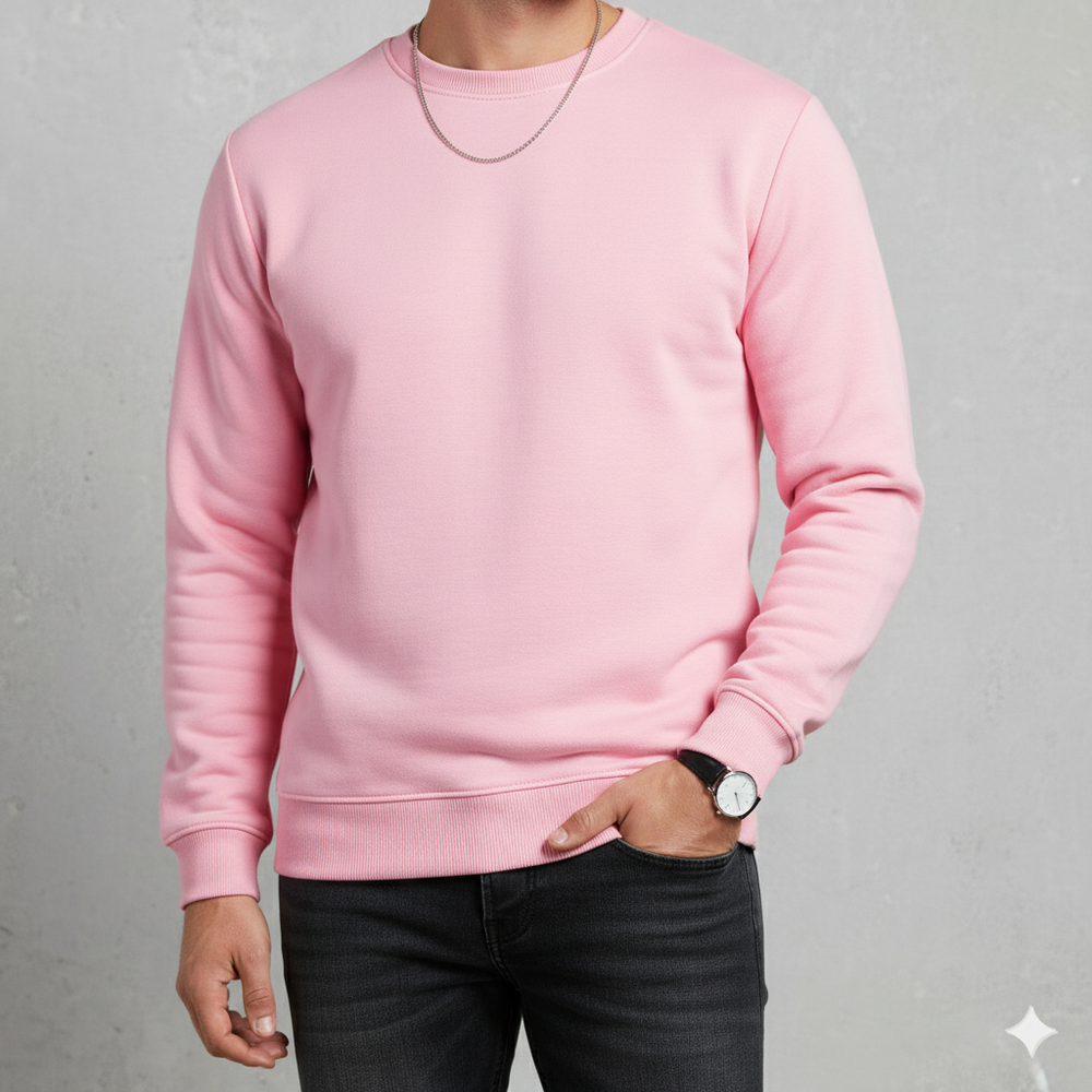 Herren Sweatshirt mit Rundhalsausschnitt
