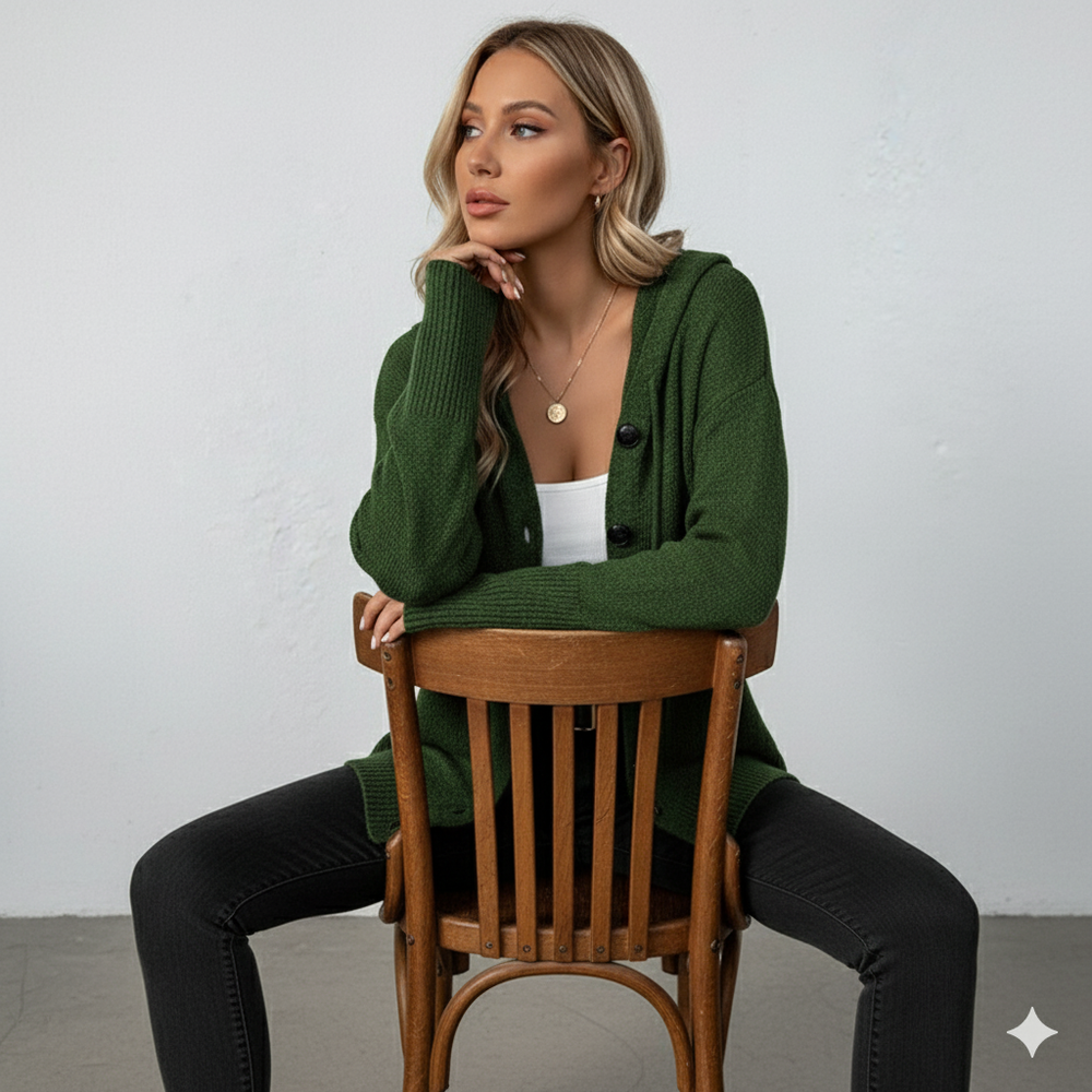 Lässiger Damen Strickjacke mit Knopfleiste | Herbst Winter