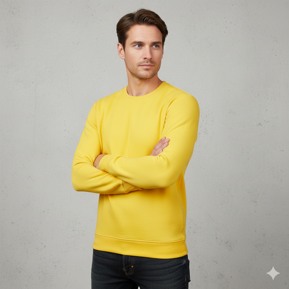 Herren Sweatshirt mit Rundhalsausschnitt