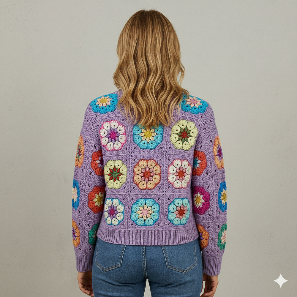 Damen Strickjacke mit abstraktem Print | Herbst/Winter | Stylisch