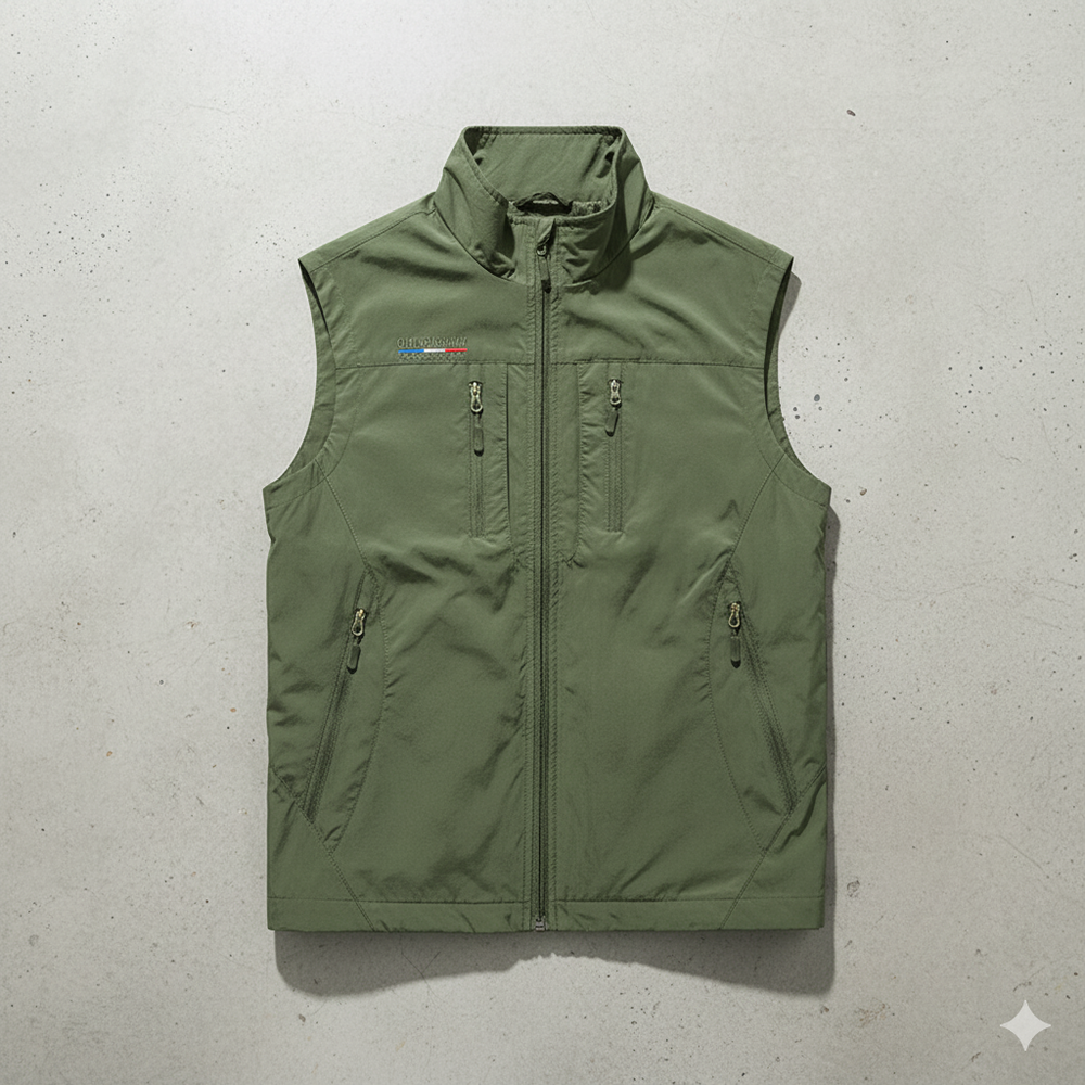 Herren Outdoor Weste mit Taschen | Leicht & Atmungsaktiv | Übergang