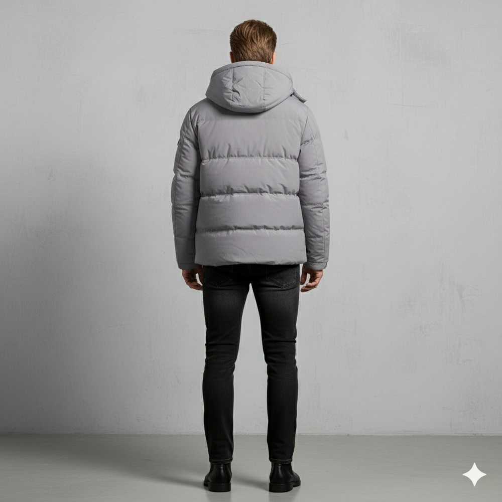 Warme Herren Daunenjacke mit Kapuze | Winter | Slim Fit