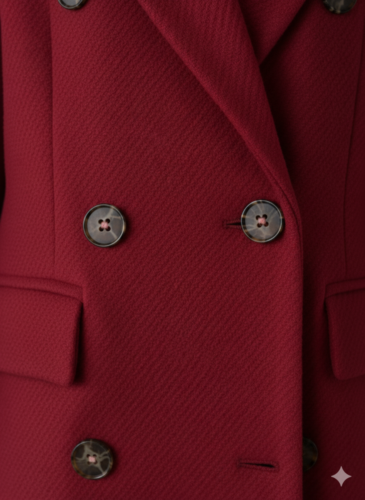 Damen Mantel mit Reverskragen | Doppelreihig & Elegant | Herbst/Winter