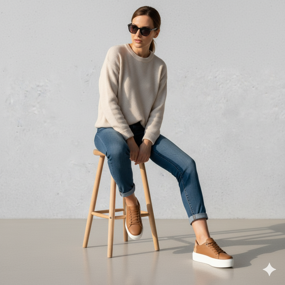 Damen Sneaker mit Plateau Sohle | Elegant & Bequem