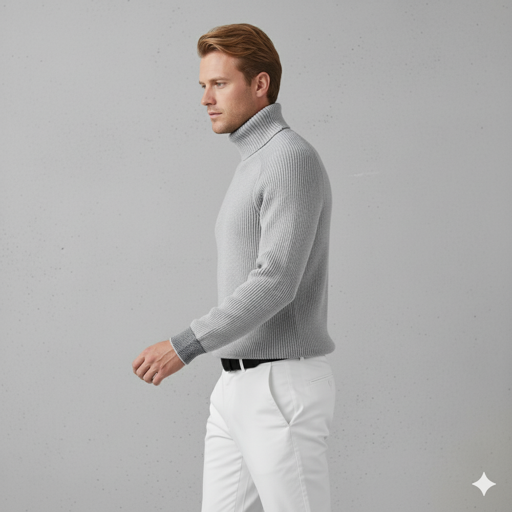 Herren Strickpullover mit Rollkragen | Warm & Elegant | Winter