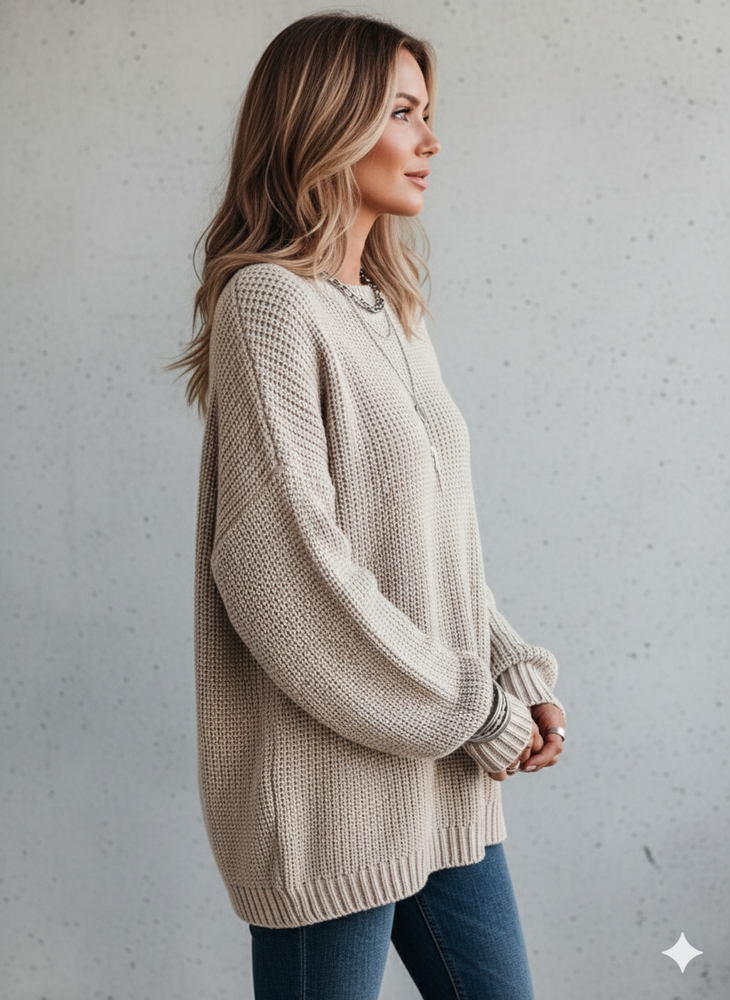 Locker gestrickter Damenpullover | Oversize & Freizeit