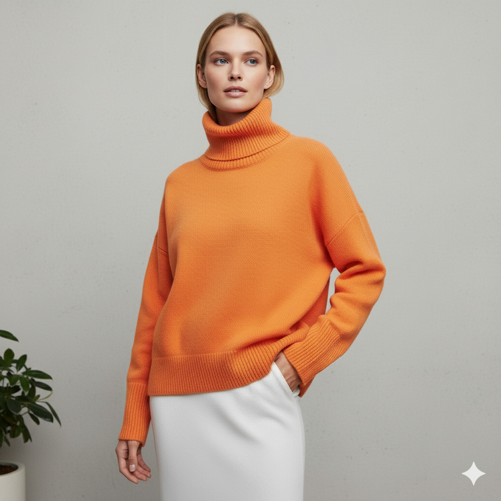 Kuscheliger Damenpullover mit Rollkragen | Warm für Herbst/Winter