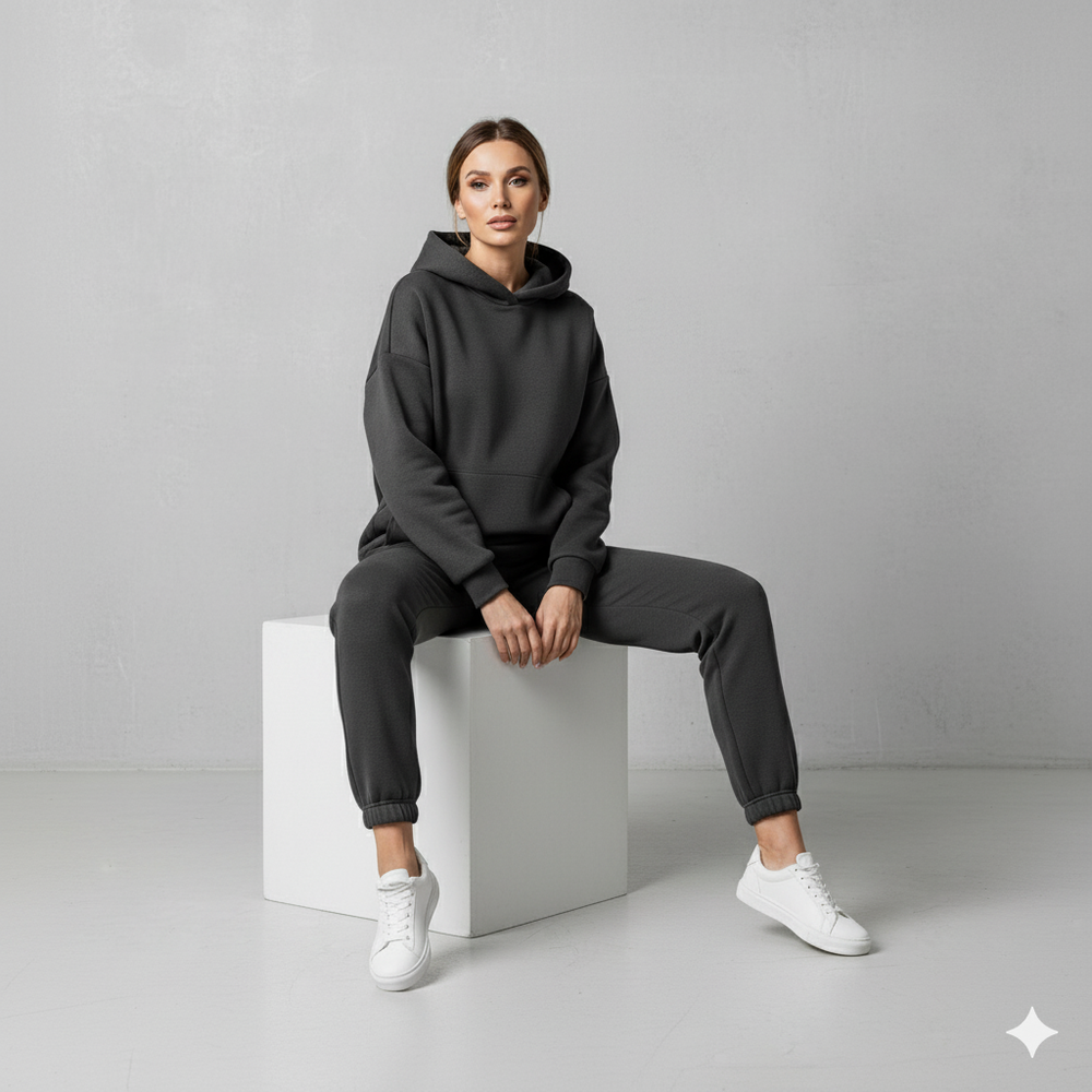 Warmer Damen Hoodie Zweiteiler | Bequem für Herbst & Winter